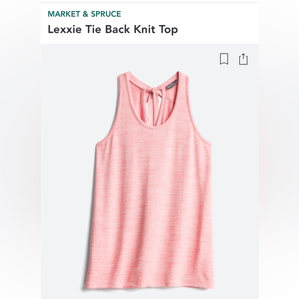 Pink/coral sleeveless top that has a long tie in back